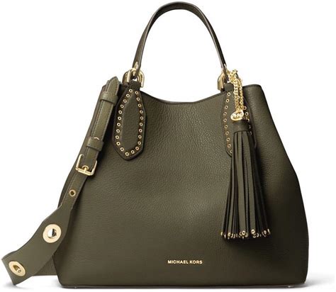 Michael Kors Brooklyn large olive satchel